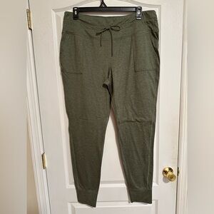 Women’s Old Navy Active Joggers XXL Tall Green Cozy Core High Rise Stretch